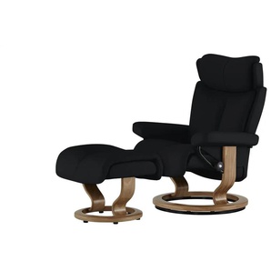 Stressless Relaxsessel mit Hocker schwarz - Leder Magic M ¦ schwarz ¦ Maße (cm): B: 81 H: 111 T: 77.0