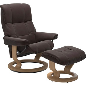 Relaxsessel STRESSLESS Mayfair Sessel Gr. Leder PALOMA, Classic Base Eiche, Relaxfunktion-Drehfunktion-Plus™System-Gleitsystem, B/H/T: 79 cm x 101 cm x 73 cm, braun (chocolate paloma) Lesesessel und Relaxsessel mit Hocker, Classic Base, Größe S, M & L,