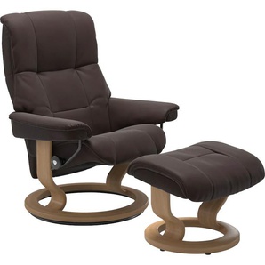 Relaxsessel STRESSLESS Mayfair Sessel Gr. Leder PALOMA, Classic Base Eiche, Relaxfunktion-Drehfunktion-Plus™System-Gleitsystem, B/H/T: 88 cm x 102 cm x 77 cm, braun (chocolate paloma) Lesesessel und Relaxsessel mit Hocker, Classic Base, Größe S, M & L,