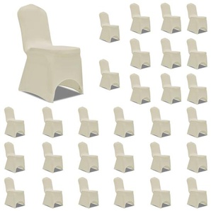 Stretch-Stuhlhussen Creme 30 Stk.
