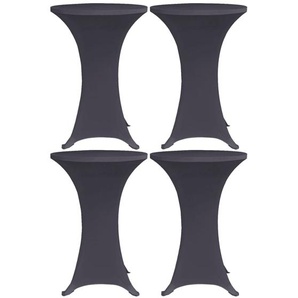 Stretch-Tischhussen 4 Stk. 70 cm Anthrazit