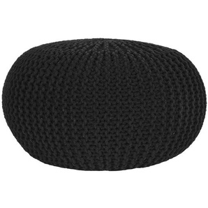 Strickpouf in Schwarz Skandi Design