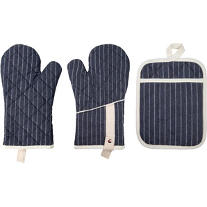 Topfhandschuhe STUCO gestreift Topflappen blau (marine, natur) Topflappen Topfhandschuh