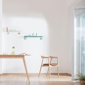 Massiver Esstisch 140 x 90cm Braun/Eiche Hell