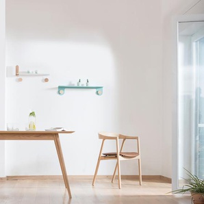 Massiver Esstisch 140 x 90cm Braun/Eiche