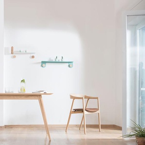 Massiver Esstisch 160 x 90cm Braun/Eiche Hell