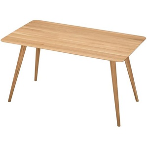 Massiver Esstisch 140 x 80cm Braun/Eiche