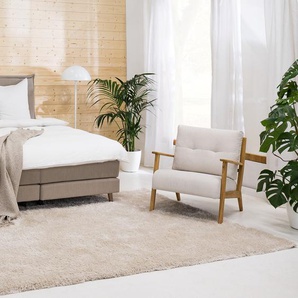 Sessel Beige/Beige Webstoff Saia 83 x 80 x 75cm