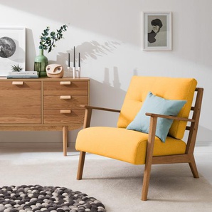 Studio Copenhagen Sessel Timon I Goldgelb Webstoff 83x80x76 cm (BxHxT)