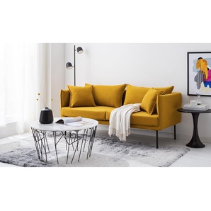 Studio Copenhagen Sofa Bayboro 2,5-Sitzer Senfgelb Webstoff 170x72x75 cm