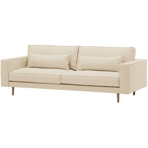 Sofa Lacona 3-Sitzer Webstoff Beige Stoff Dona 230 x 80 x 95cm Skandi