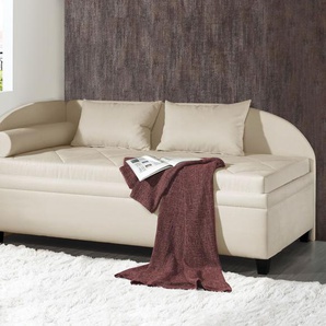 Studioliege Kamina Komfort, beige, 90x200 cm, ohne Lattenrost - ohne Matratze