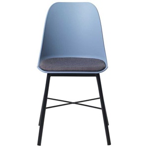 Stühle in Blaugrau und Schwarz Kunststoff (2er Set)