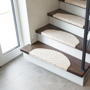 Stufenmatte ANDIAMO Amberg Teppiche Gr. B/L: 28 cm x 65 cm, 9 mm, 15 St., beige (creme) Stufenmatten Hoch-Tief-Struktur, erhältlich als Set mit 2 Stück oder 15