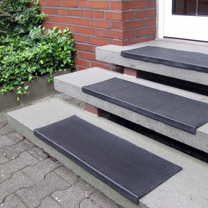 Stufenmatte ANDIAMO Gummi Teppiche Gr. B/L: 25 cm x 75 cm, 7 mm, 5 St., schwarz Stufenmatten Gummi-Stufenmatten, Treppen-Stufenmatten, 5 Stück in einem Set