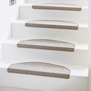 Stufenmatte ANDIAMO Saragossa Teppiche Gr. B/L: 65 cm x 28 cm, 6,5 mm, 1 St., beige (hellbeige) Stufenmatten meliert, selbstklebend, strapazierfähig, 15 Stück in einem Set