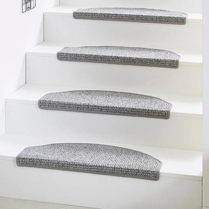 Stufenmatte ANDIAMO Saragossa Teppiche Gr. B/L: 65 cm x 28 cm, 6,5 mm, 1 St., grau (hellgrau) Stufenmatten