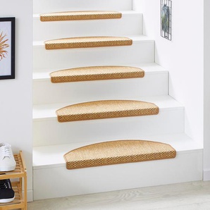 Stufenmatte ANDIAMO Skagen Teppiche Gr. B/L: 65 cm x 28 cm, 5 mm, 1 St., beige Stufenmatten meliert, selbstklebend, strapazierfähig, 15 Stück in einem Set
