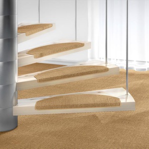 Stufenmatte DEKOWE Mara S2 Teppiche Gr. B/L: 25 cm x 65 cm, 5 mm, 15 St., beige (natur) Stufenmatten 100% Sisal, große Farbauswahl, selbstklebend, auch als Set 15 Stück