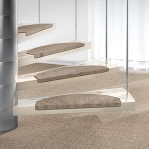 Stufenmatte DEKOWE Mara S2 Teppiche Gr. B/L: 25 cm x 65 cm, 5 mm, 15 St., beige Stufenmatten 100% Sisal, große Farbauswahl, selbstklebend, auch als Set 15 Stück