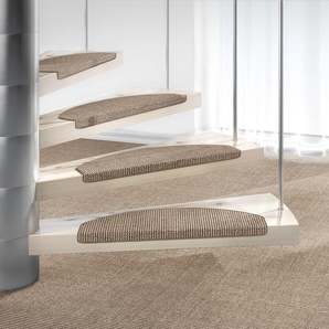 Stufenmatte DEKOWE Mara S2 Teppiche Gr. B/L: 25 cm x 65 cm, 5 mm, 15 St., beige Stufenmatten 100% Sisal, große Farbauswahl, selbstklebend, auch als Set 15 Stück