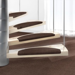 Stufenmatte DEKOWE Mara S2 Teppiche Gr. B/L: 25 cm x 65 cm, 5 mm, 15 St., braun (mokka) Stufenmatten