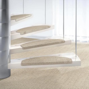 Stufenmatte DEKOWE Mara S2 Teppiche Gr. B/L: 25 cm x 65 cm, 5 mm, 15 St., grau (kieselgrau) Stufenmatten 100% Sisal, große Farbauswahl, selbstklebend, auch als Set 15 Stück