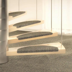 Stufenmatte DEKOWE Mara S2 Teppiche Gr. B/L: 25 cm x 65 cm, 5 mm, 15 St., grau (smoke) Stufenmatten 100% Sisal, große Farbauswahl, selbstklebend, auch als Set 15 Stück