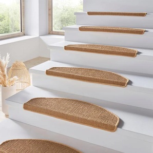 Stufenmatte DEKOWE Teppiche Gr. B/L: 65 cm x 24 cm, 8 mm, 15 St., beige (natur) Stufenmatten