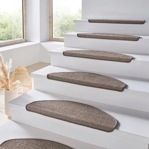 Stufenmatte DEKOWE Teppiche Gr. B/L: 65 cm x 24 cm, 8 mm, 15 St., grau Stufenmatten