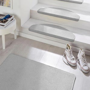 Stufenmatte HANSE HOME Fancy Teppiche Gr. B/L: 23 cm x 65 cm, 7 mm, 15 St., grau Stufenmatten 15 Stück, Treppenmatten, Selbstklebend, Stufenteppich, Treppenstufen
