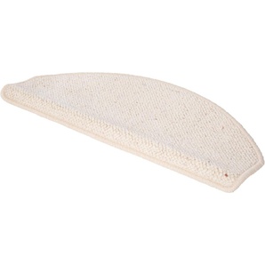 Stufenmatte LUXOR LIVING Sheffield Teppiche Gr. B/L: 28 cm x 65 cm, 5 mm, 15 St., beige (creme) Stufenmatten Schurwolle, melierte Berber-Optik, als Set mit 2 Stück oder 15