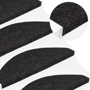 Stufenmatten Selbstklebend 15 Stk. 65x22,5x3,5 cm Anthrazit