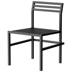 Stuhl 19 Outdoors metall schwarz / Aluminium - NINE - Schwarz