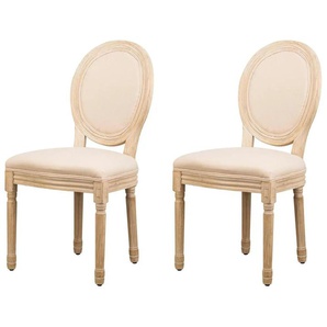Stuhl 2er-Set  Richelieut ¦ beige ¦ Maße (cm): B: 50 H: 95