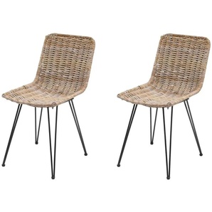 Stuhl 2er-Set  Penang ¦ braun ¦ Maße (cm): B: 40 H: 82
