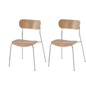 Stuhl 2er-Set - braun - Materialmix - 51,5 cm - 79 cm | Möbel Kraft