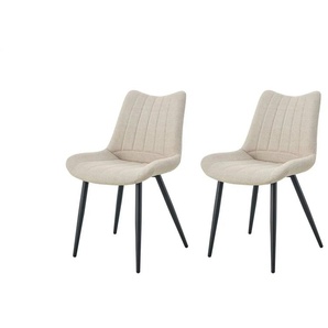 Stuhl 2er-Set   ¦ creme ¦ Maße (cm): B: 53 H: 86