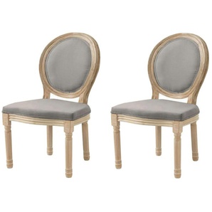 Stuhl 2er-Set  Richelieut ¦ grau ¦ Maße (cm): B: 50 H: 95