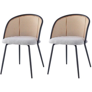Stuhl 2er-Set  Kobe ¦ grau ¦ Maße (cm): B: 53 H: 77