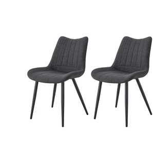 Stuhl 2er-Set   ¦ grau ¦ Maße (cm): B: 53 H: 86