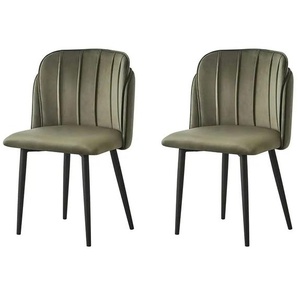 Stuhl 2er-Set Nora ¦ grün ¦ Maße (cm): B: 51 H: 85
