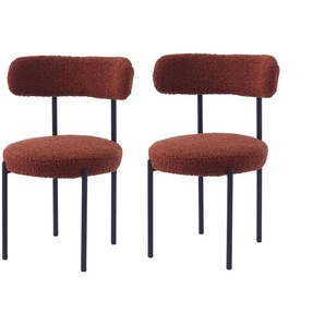 Stuhl 2er-Set - rot - Materialmix - 47 cm - 79 cm | Möbel Kraft