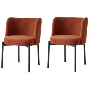 Stuhl 2er-Set Grimstad - rot - Materialmix - 50 cm - 76 cm | Möbel Kraft