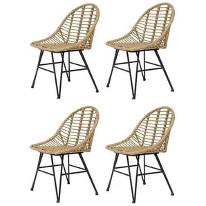 Stuhl 4er-Set  Saigon ¦ braun ¦ Maße (cm): B: 50 H: 80