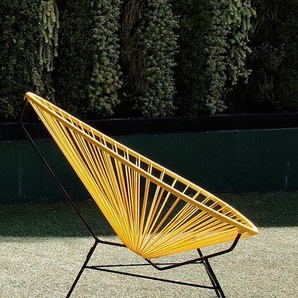 Stuhl Acapulco Chair Acapulco Design Bespannung gelb, 92x70x95 cm