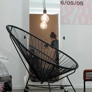 Stuhl Acapulco Chair Acapulco Design Bespannung schwarz, 92x70x95 cm