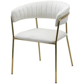 Bouclé-Polsterstuhl  Arjen ¦ creme ¦ Maße (cm): B: 60 H: 79,5 T: 57.0