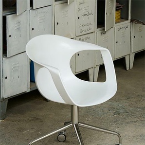 Stuhl auf Rollen Flick REDI silber, Designer Archirivolto Design, 79x61x54 cm