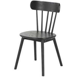 Stuhl aus Massivholz Sascha ¦ schwarz ¦ Maße (cm): B: 46 H: 82 T: 48.0